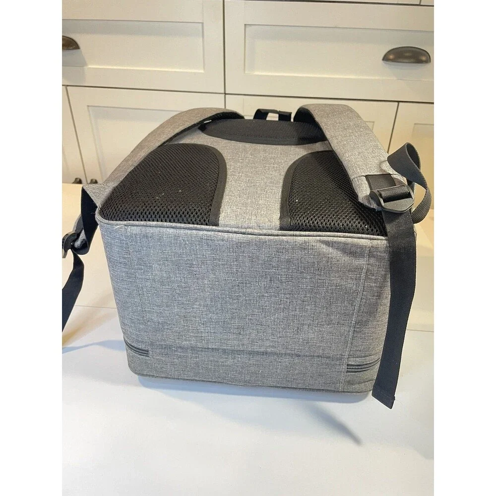 DJI Phantom Drone Backpack Case Soft Lightweight Full Zip Gray Metal Handle